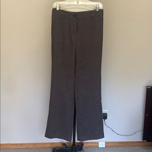 J Jill brown soft tweed flare pants